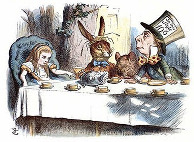 不思議の国のアリス おかしなお茶会(ジョン・テニエル(1865年 初版本挿絵))
