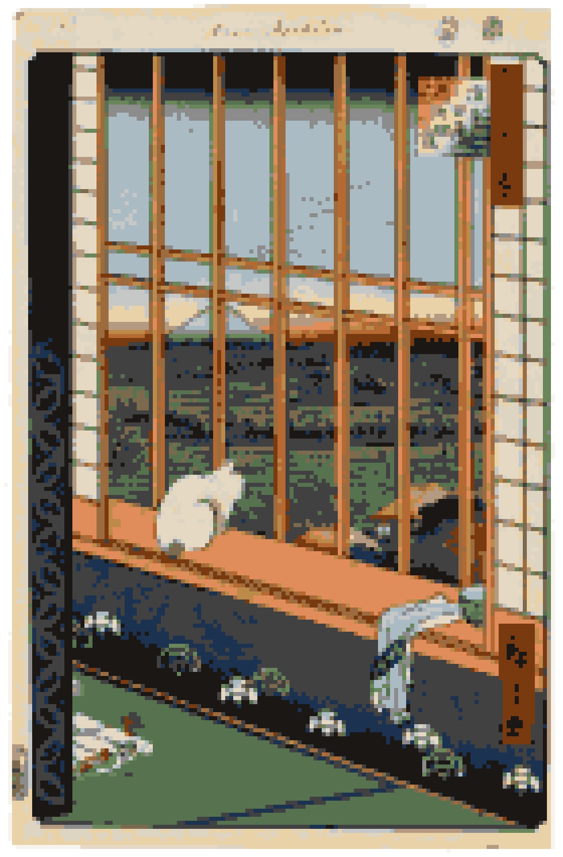 浅草田甫酉の町詣(歌川広重(名所江戸百景・1857年))の仕上がりイメージ