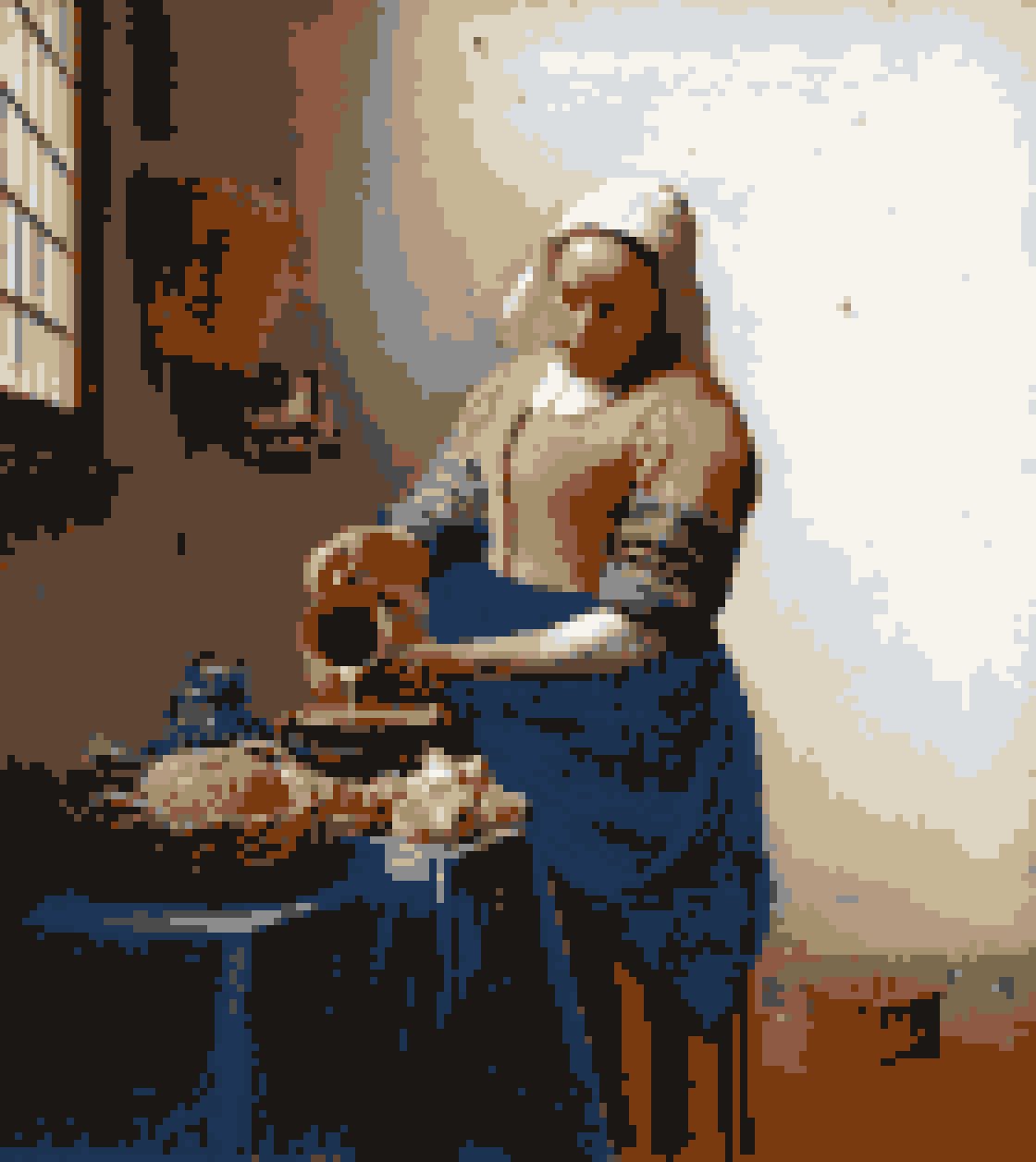 牛乳を注ぐ女(ヨハネス・フェルメール(1660年頃))の仕上がりイメージ