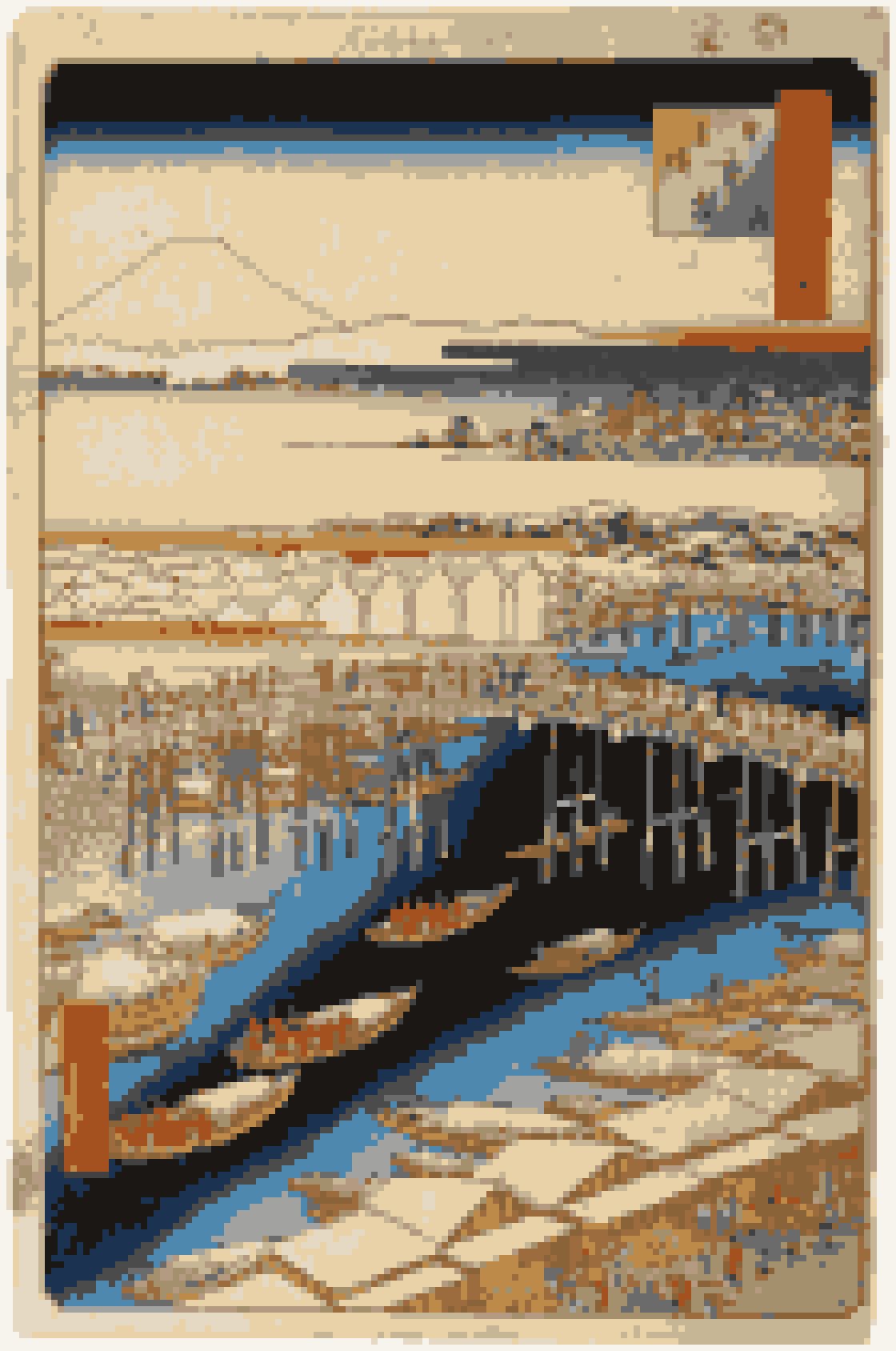 日本橋雪晴(歌川広重(名所江戸百景・1856年))の仕上がりイメージ