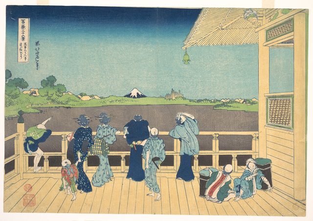 五百らかん寺さざゐどう(葛飾北斎(冨嶽三十六景・1831年頃))