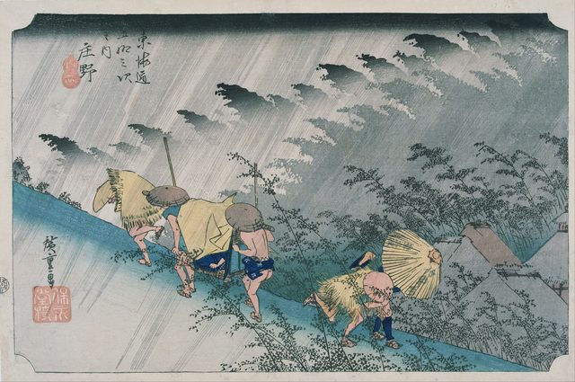 庄野 白雨(歌川広重(東海道五十三次・1833年頃))